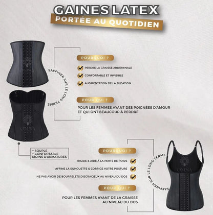 Gaine latex à bretelles